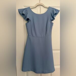 BCBGeneration Light Blue Mini Dress with Ruffle Sleeves